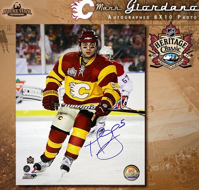 Марк Джордано Подписа Heritage Classic 8x10 Снимка 70239 - Снимки на НХЛ с автограф