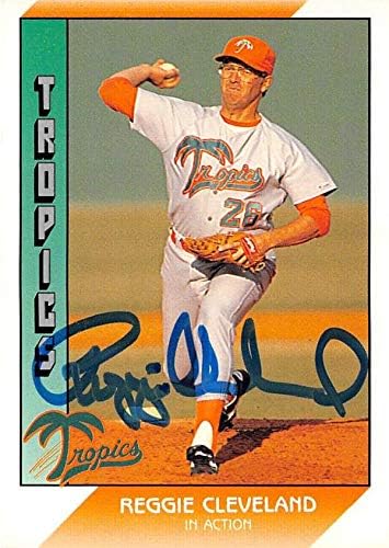 Склад на автографи 586999 Бейзболна картичка с автограф на Реджи Кливланд - 1991 Тихоокеанския Висша лига - № 79 Флорида Тропикс