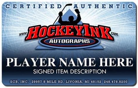МАРК РЕККИ подписа на шайбата на Питсбърг Пингуинс - HOF 2017 - за Миене на НХЛ с автограф