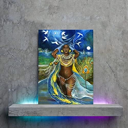 Oshun Богинята Плакат на Любовта, Богинята на Светлината Платно Модерен Арт Деко Платно Живопис Плакати и Щампи Стенни Художествени Картини