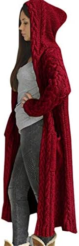 Жена Вязаный Пуловер, Палто в цвят Блок, Лека Жилетка, Свободно Зимата на Топло Палто С качулка, Палто с качулка