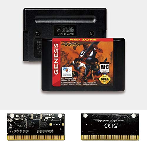 Печатна платка Aditi Red Zone - USA Label Flashkit MD Безэлектродная Златна Печатна платка за игралната конзола Sega Genesis Megadrive (без региона)