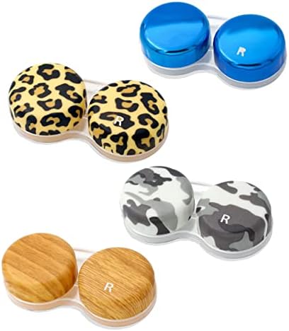 Носене на контактни лещи SPORTS WORLD VISION OptiCool с четири различни дизайнами, Красиви Калъфи за съхранение при пътуване с винт на капака, 3 калъф с еднакъв стил по поръчка