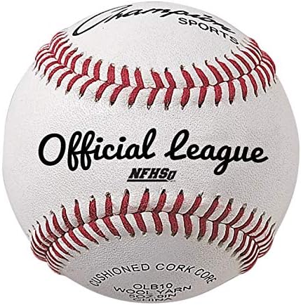 Спортен Кожен Бейзболен набор от Champion: Dozen бейзболни топки Официалната Лига от естествена кожа в закрито / на открито за практически