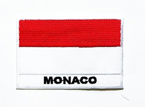 Nipitshop Ивици Националния Флаг на Страната на Монако, на Бродирани Желязо Нашивка с Флага, Национална Емблема, Нашивка за Тениски,