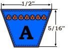 A45 Обикновен клиновой каишка с намотка (A / 4L 1/2 x 47 см OC)