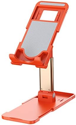 UXZDX CUJUX Mini Регулируем Държач за мобилен телефон Тенис за смартфон и таблет със сгъваема стойка в реално време (в оранжев цвят)