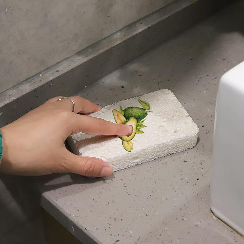 Целлюлозные Гъба,Кухненски Гъби за миене на съдове,Всплывающая Кухненска Гъба/Dish Sponge,Кухненски Гъба от естествен материал (Авокадо)