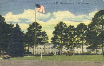 Пощенска картичка от Форт Джексън, Южна Каролина