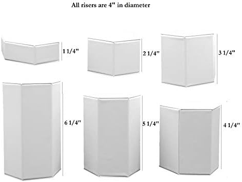Комплект Стойка за витрини от Бяла изкуствена кожа Клас Лукс във формата на Шестоъгълник от 6 части