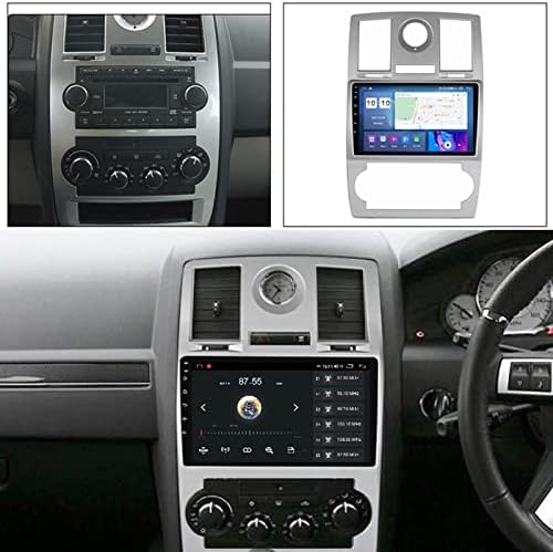 Автомобилна стерео PLOKM с двоен Din Android 12 за Chrysler Aspen 300C 2004-2008, 9-инчов Автомобилното радио с тъчскрийн, с wi-fi Carplay и wi-fi Android Auto, Bluetooth, GPS Навигация, WiFi, USB Fm радио