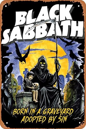 Black Sabbath Плакат Ретро Лидице Знак Метални Табели Реколта Стенни Табели Декор 8x12 См