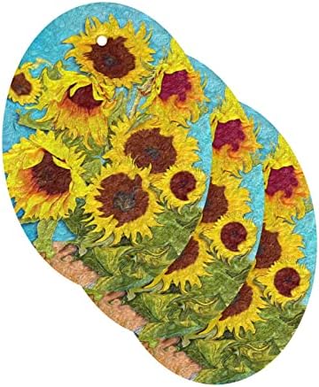 Натурални Гъби ALAZA Sunflowers, Кухненски Целлюлозная Гъба за миене на съдове, Санитарен възел и Битова прибиране на реколтата, Не се Драска и Экологичен, 3 опаковки