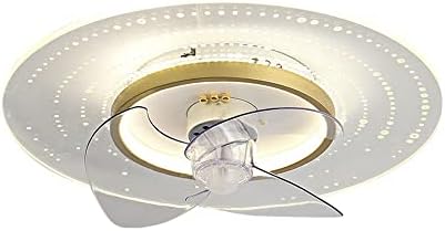 Вентилатор на тавана JJKUN с подсветка Безшумни вентилатори с дистанционно управление, 72 W Вътрешен вентилатор на Тавана с Осветление Нископрофилен, Вентилатор на Та